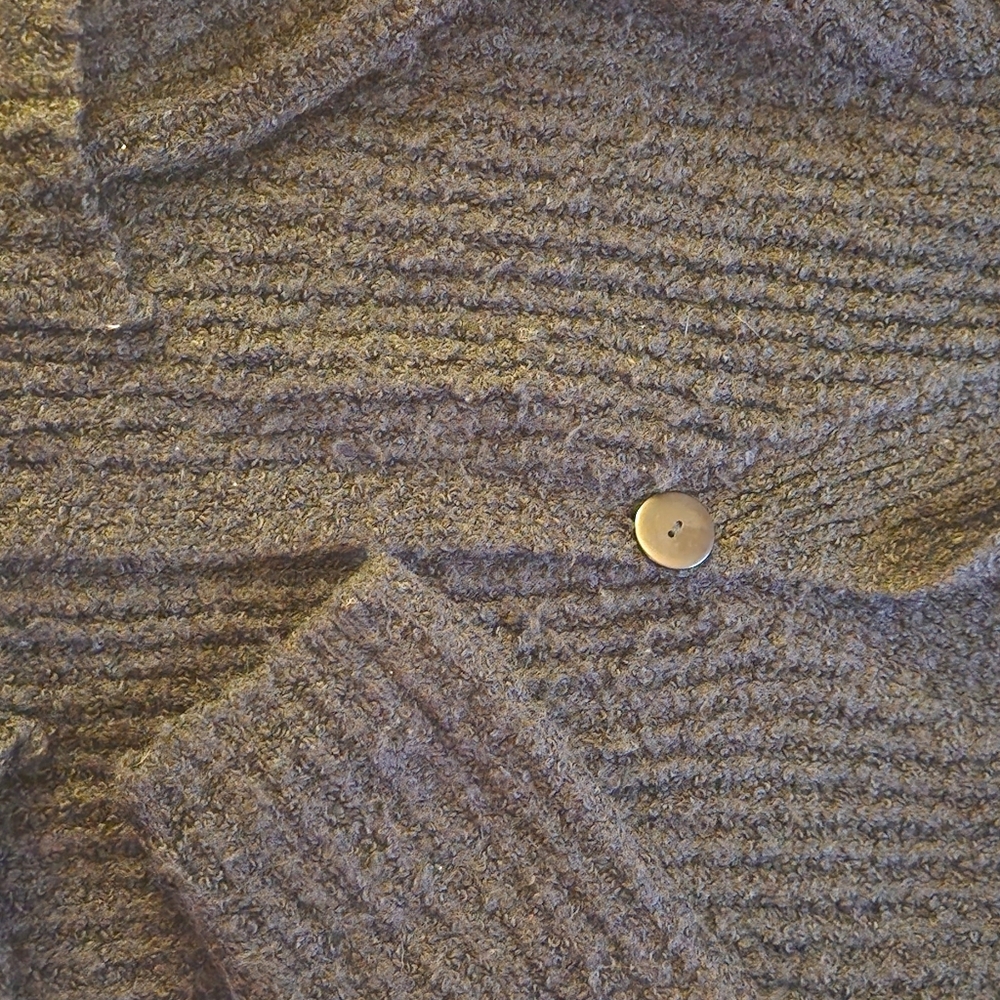 Carol Rose Textured Black Cardigan Sweater